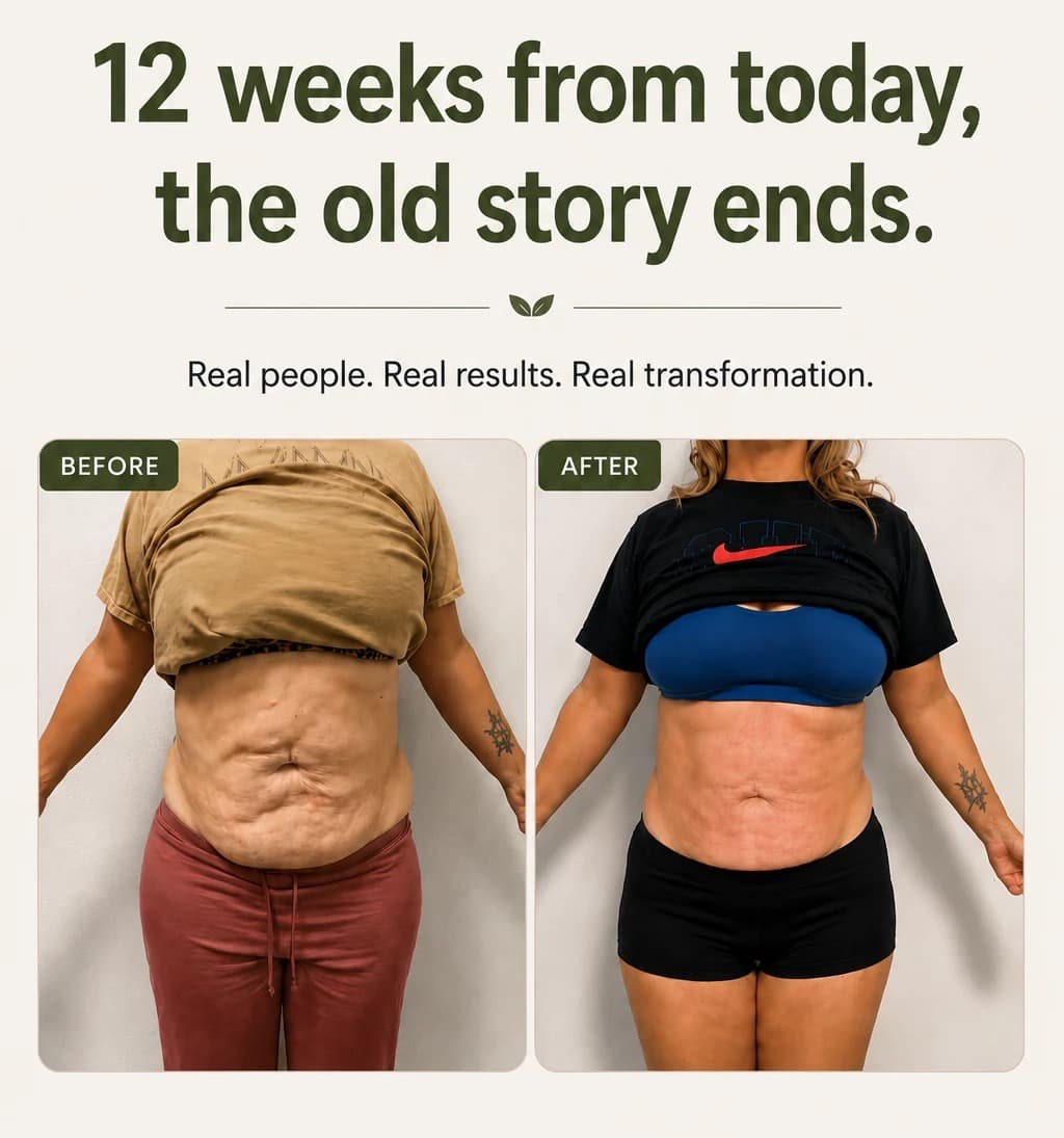 Before and after example for the SK Longevity 12-week transformation program.