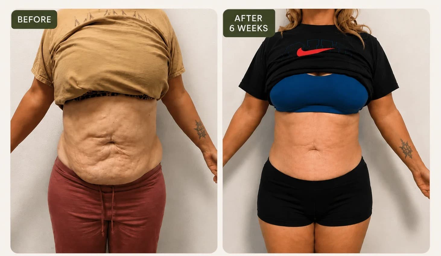SK Longevity 12-week transformation before-and-after result after six weeks.