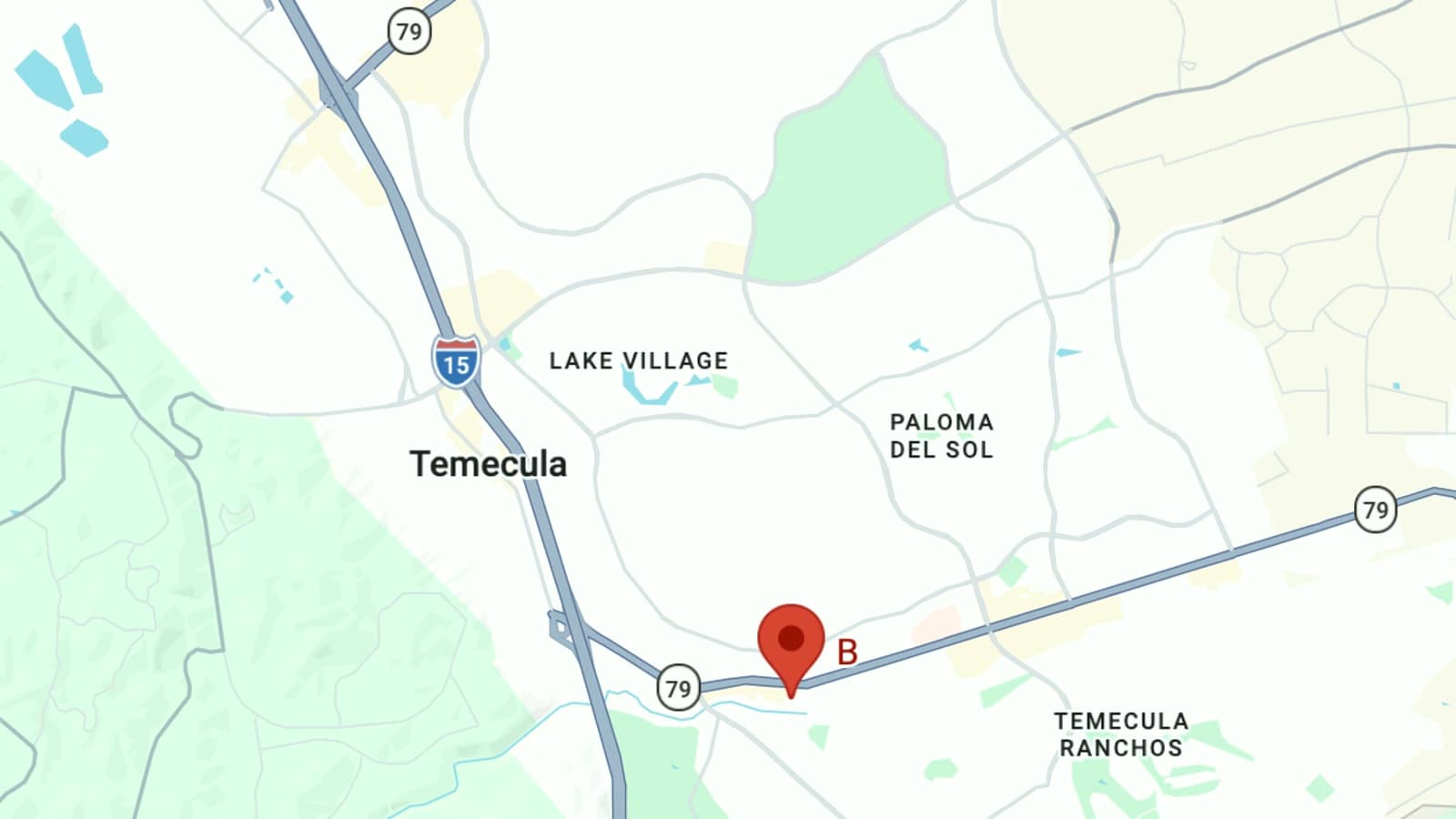 Styled map showing the SK Longevity Temecula location near Temecula Parkway and I-15.